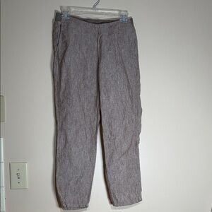 J. Jill Women's Brown Heathered linen pants